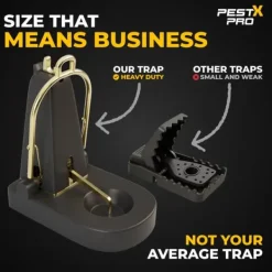 Skadedyrsfælder^Rat Trap Snap Kill Instant Heavy Duty Rodent Catcher Indoor Outdoor Reusable
