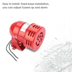 Brandalarm^Rød mini metalmotoralarm - industriel lyd elektrisk tyverisikring