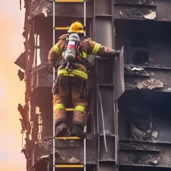 Discount Rebstige - Brand- og Redningsstige - 12 m Længde - 200 kg Maks. Belastning - Til Evakuering og Byggeplads Beredskabsplaner