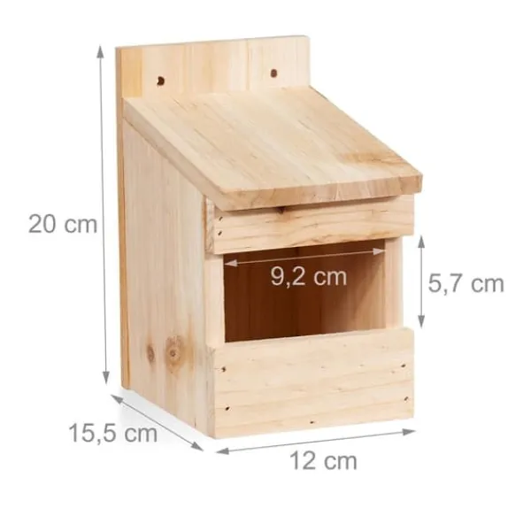 Online Redekasse, Træ, 20x12x15,5 cm, Brun Til Fugle & Småvildt