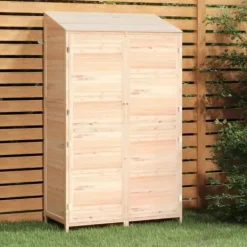 Skure, Garager & Carports^Redskabsskur i massiv grantræ - Haveskur til opbevaring | Størrelse: 102x52x174,5 cm