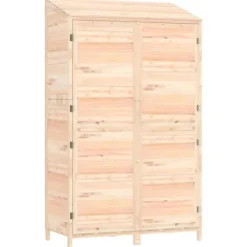 Skure, Garager & Carports^Redskabsskur i massiv grantræ - Haveskur til opbevaring | Størrelse: 102x52x174,5 cm