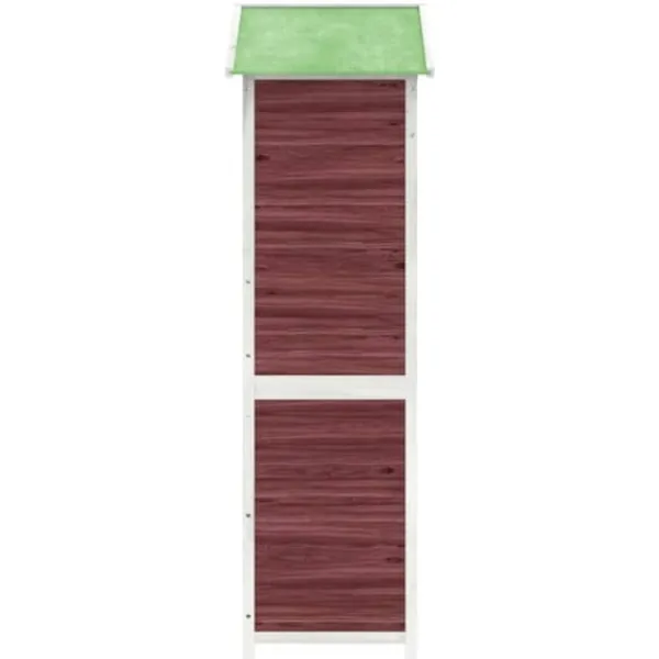 Discount Redskabsskur i massivt fyrretræ - Opbevaringsløsning til haven | Farve: Mokkafarvet | Størrelse: 120x53,5x170 cm Skure, Garager & Carports