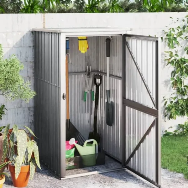 Online Redskabsskur til haven - Galvaniseret stål | Størrelse: 88x89x161 cm | Farve: Grå Skure, Garager & Carports