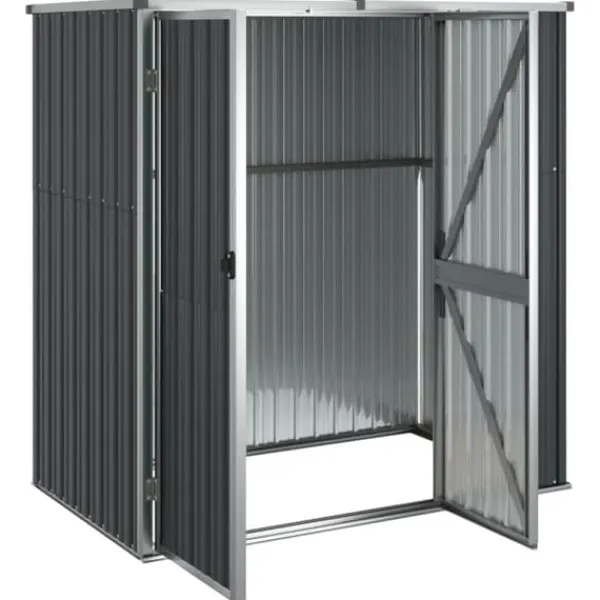 Online Redskabsskur til haven 161x89x161 cm galvaniseret stål antracit - Værktøjsskur - Værktøjsskure - Home & Living Skure, Garager & Carports