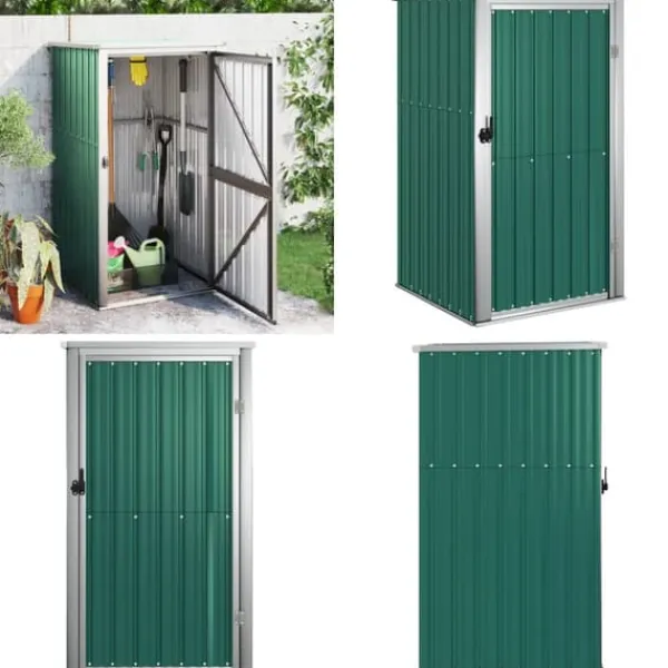 Outlet Redskabsskur til haven 88x89x161 cm galvaniseret stål grøn - Værktøjsskur - Værktøjsskure - Home & Living Skure, Garager & Carports