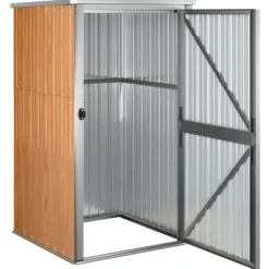 Skure, Garager & Carports^Redskabsskur til haven 88x89x161 cm galvaniseret stål brun - Værktøjsskur - Værktøjsskure - Home & Living
