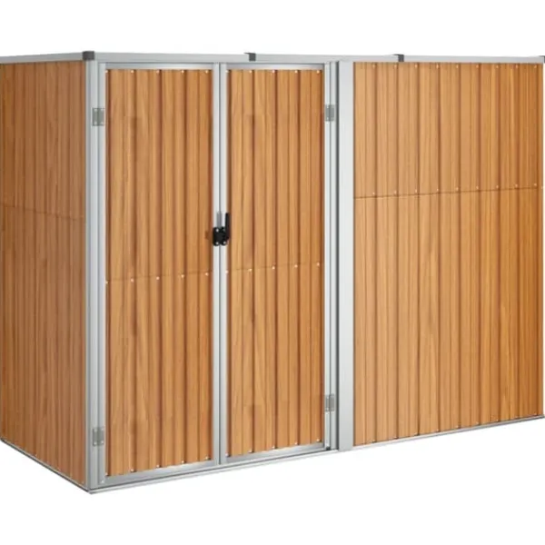 Clearance Redskabsskur til haven 225x89x161 cm galvaniseret stål brun - Værktøjsskur - Værktøjsskure - Home & Living Skure, Garager & Carports