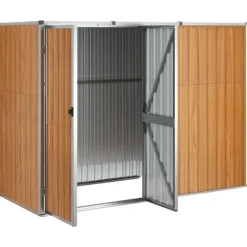 Clearance Redskabsskur til haven 225x89x161 cm galvaniseret stål brun - Værktøjsskur - Værktøjsskure - Home & Living Skure, Garager & Carports