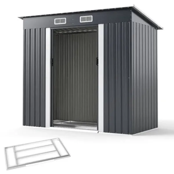 Sale Redskabsskur, 213x112x186 cm, grå Skure, Garager & Carports