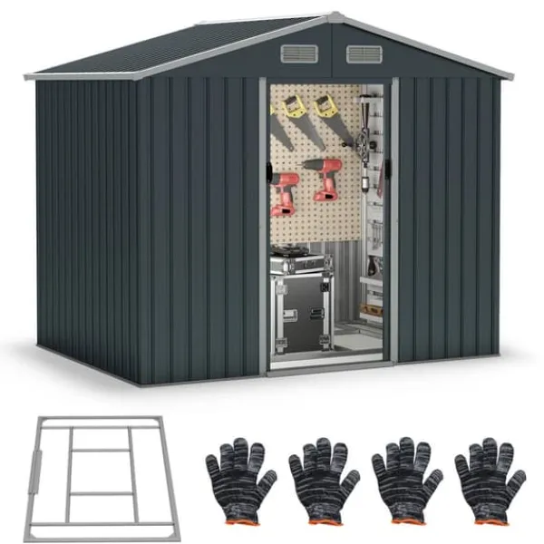 Outlet Redskabsskur, 235x171x196 cm, Grå Skure, Garager & Carports