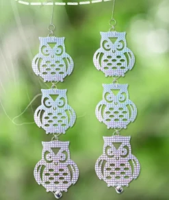 Til Fugle & Småvildt^Reflekterende fugleskræmsel i form af ugler 4 Pack