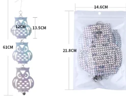 Til Fugle & Småvildt^Reflekterende fugleskræmsel i form af ugler 4 Pack