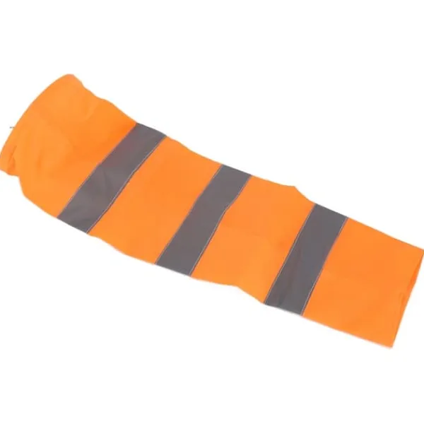 Online Reflekterende vejr vindsæk vindretningsindikator til udendørs lufthavn Farm Garden Parks Orange80CM Flag & Vindposer