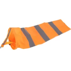 Online Reflekterende vejr vindsæk vindretningsindikator til udendørs lufthavn Farm Garden Parks Orange80CM Flag & Vindposer