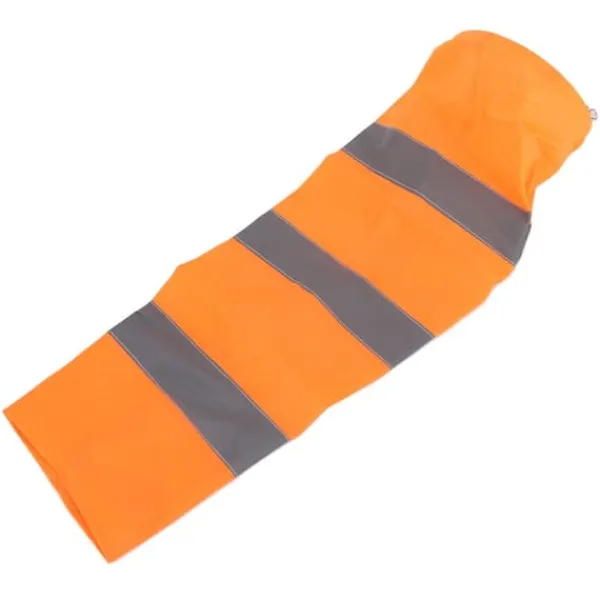 Online Reflekterende vejr vindsæk vindretningsindikator til udendørs lufthavn Farm Garden Parks Orange80CM Flag & Vindposer