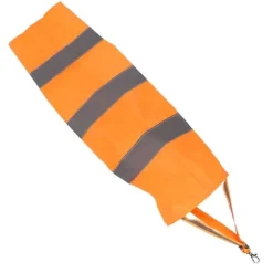Online Reflekterende vejr vindsæk vindretningsindikator til udendørs lufthavn Farm Garden Parks Orange80CM Flag & Vindposer