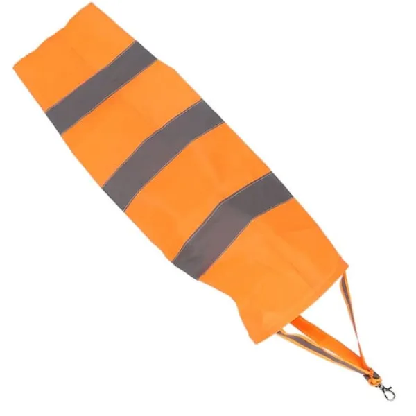 Online Reflekterende vejr vindsæk vindretningsindikator til udendørs lufthavn Farm Garden Parks Orange80CM Flag & Vindposer