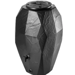 Hot Regnvandstank, 310 liter kapacitet, frostbestandig plastik, 100 cm højde, 60 cm diameter, effektiv regnvandsopsamling Regntønder