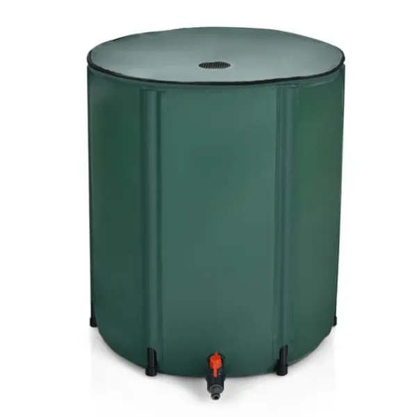 Regntønder^Regnvandstønde, 60 gallon bærbar sammenklappelig regnvandstønde, 24x32,5, grøn