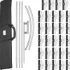 New Reklameflagstang, 30 fjerflag med jordspyd, 16 fod vindstillende flagstangssæt, 6 Swooper-flag til butikker og virksomheder. Flag & Vindposer
