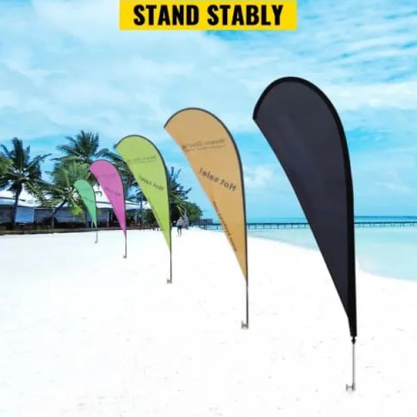 New Reklameflagstangssæt, 488 cm, Aluminium, Udendørs Display Flag & Vindposer