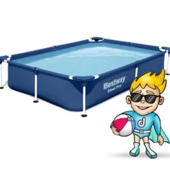 Bestway Pooler^Rektangulær rammepool 221x150x43 cm 16-i-1 56401N