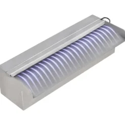 Hot Rektangulær vandfaldsfontæne med LED-lys - Rustfrit stål | Størrelse: 30 cm Springvand & Damme