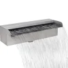 vidaXL Springvand & Damme^Rektangulær vandfaldsfontæne til pool rustfrit stål 30 cm - Fontæner