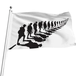 Flag & Vindposer^Remembrance Day Flag Polyester Flag Single Side Heavy Duty Flag for Heroes Modererende Erindring