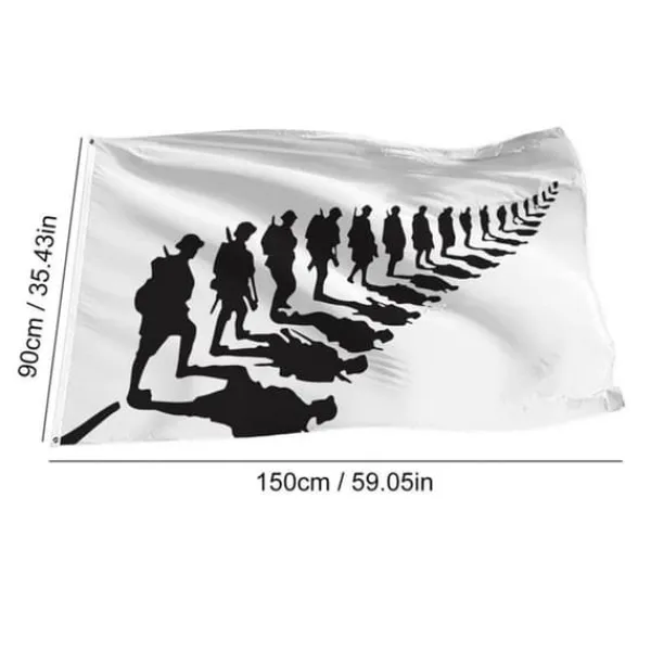 Flag & Vindposer^Remembrance Day Flag Polyester Flag Single Side Heavy Duty Flag for Heroes Modererende Erindring