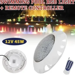 Online RGB Pool Lygter, 45W LED Effekt, 3000LM Lysstyrke, Langtidsholdbart Design Pool- & Spatilbehør