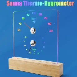 Sauna^RGB saunatermometer - nøjagtige temperatur- og luftfugtighedsaflæsninger