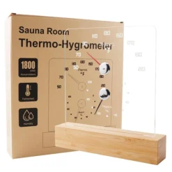 Sauna^RGB saunatermometer - nøjagtige temperatur- og luftfugtighedsaflæsninger