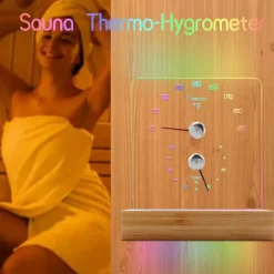 Sauna^RGB saunatermometer - nøjagtige temperatur- og luftfugtighedsaflæsninger