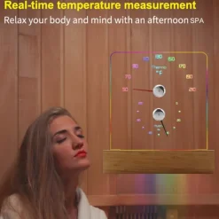 Sauna^RGB saunatermometer - nøjagtige temperatur- og luftfugtighedsaflæsninger