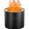 Outlet Røgfri bålpladsovn, 19,3 cm diameter, træbrændende, rustfrit stål, portabel udendørs varmekilde Pejse