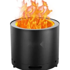 Outlet Røgfri bålpladsovn, 19,3 cm diameter, træbrændende, rustfrit stål, portabel udendørs varmekilde Pejse