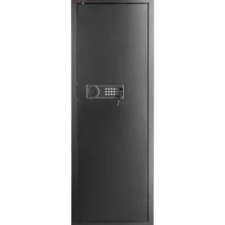 Pengeskabe^Rifle Safe 6-8 Våben, Digital Tastatur, Lås, Aftagelig Hylde, Stål, Sikker Opbevaring, Robust Design.