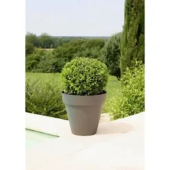 Clearance RIVIERA Soleilla Urtepotte - Rund - Ø 60 x 53,6 cm - Glitrende Grå Krukker & Plantebeholdere