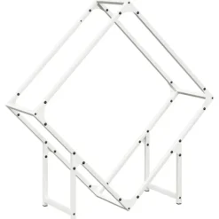 Tilbehør Til Brændeovne & Pejse^Robust brændestativ i koldvalset stål | Størrelse: 80x25x80 cm | Farve: Hvid
