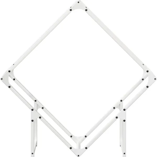 Tilbehør Til Brændeovne & Pejse^Robust brændestativ i koldvalset stål | Størrelse: 80x25x80 cm | Farve: Hvid