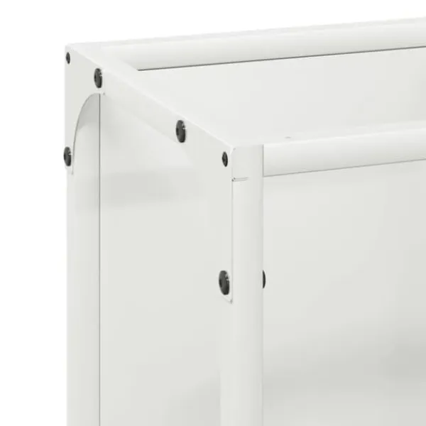 New Robust brændestativ i koldvalset stål | 25x25x100 cm | Farve: Hvid Tilbehør Til Brændeovne & Pejse
