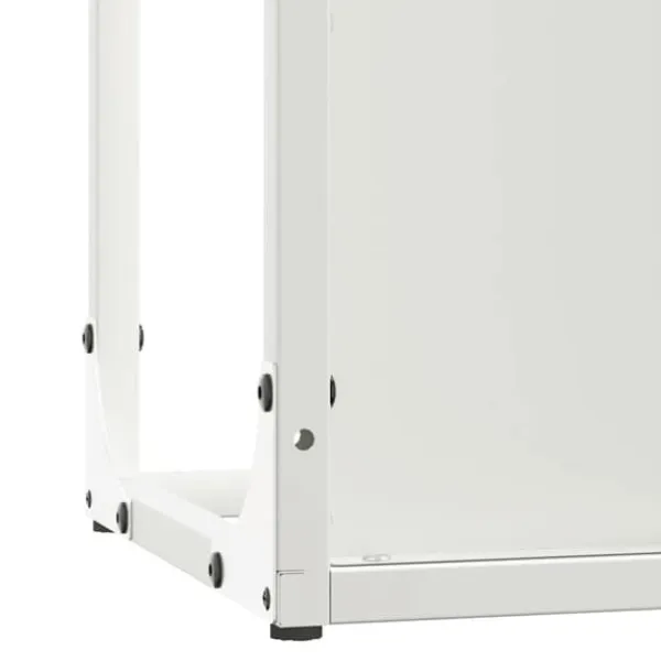 New Robust brændestativ i koldvalset stål | 25x25x100 cm | Farve: Hvid Tilbehør Til Brændeovne & Pejse