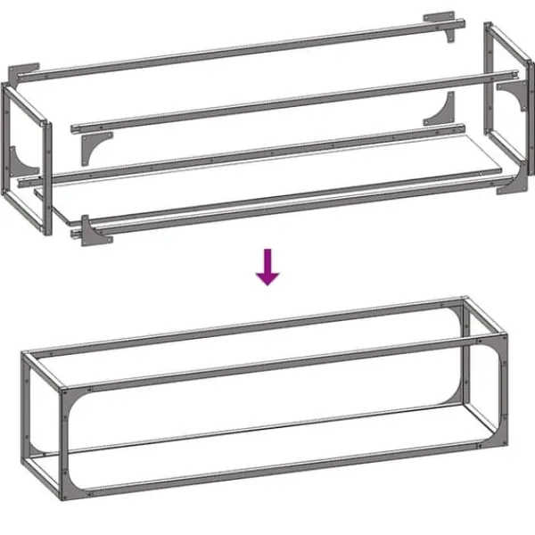 New Robust brændestativ i koldvalset stål | 25x25x100 cm | Farve: Hvid Tilbehør Til Brændeovne & Pejse