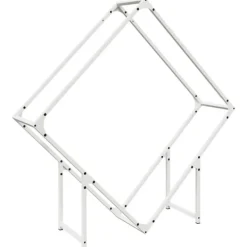 Tilbehør Til Brændeovne & Pejse^Robust brændestativ i koldvalset stål - Hvid | Størrelse: 100x25x100 cm