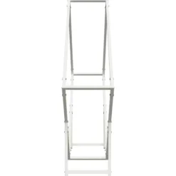 Tilbehør Til Brændeovne & Pejse^Robust brændestativ i koldvalset stål - Hvid | Størrelse: 100x25x100 cm