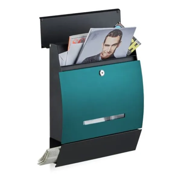 Clearance Robust designpostkasse med avisrum Postkasser & Brevindkast