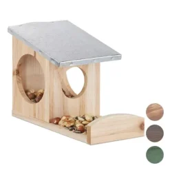 Discount Robust egernfoderhus med metaltag Til Fugle & Småvildt