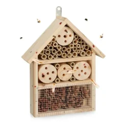 Til Fugle & Småvildt^Robust insekthotelsæt i naturlige farver